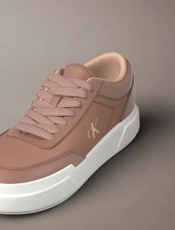 Leren duurzame chunky sneakers met grip