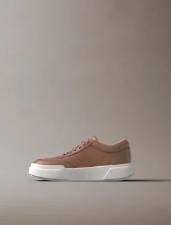 Leren duurzame chunky sneakers met grip