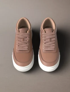 Leren duurzame chunky sneakers met grip