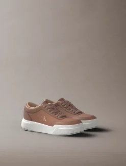 Leren duurzame chunky sneakers met grip