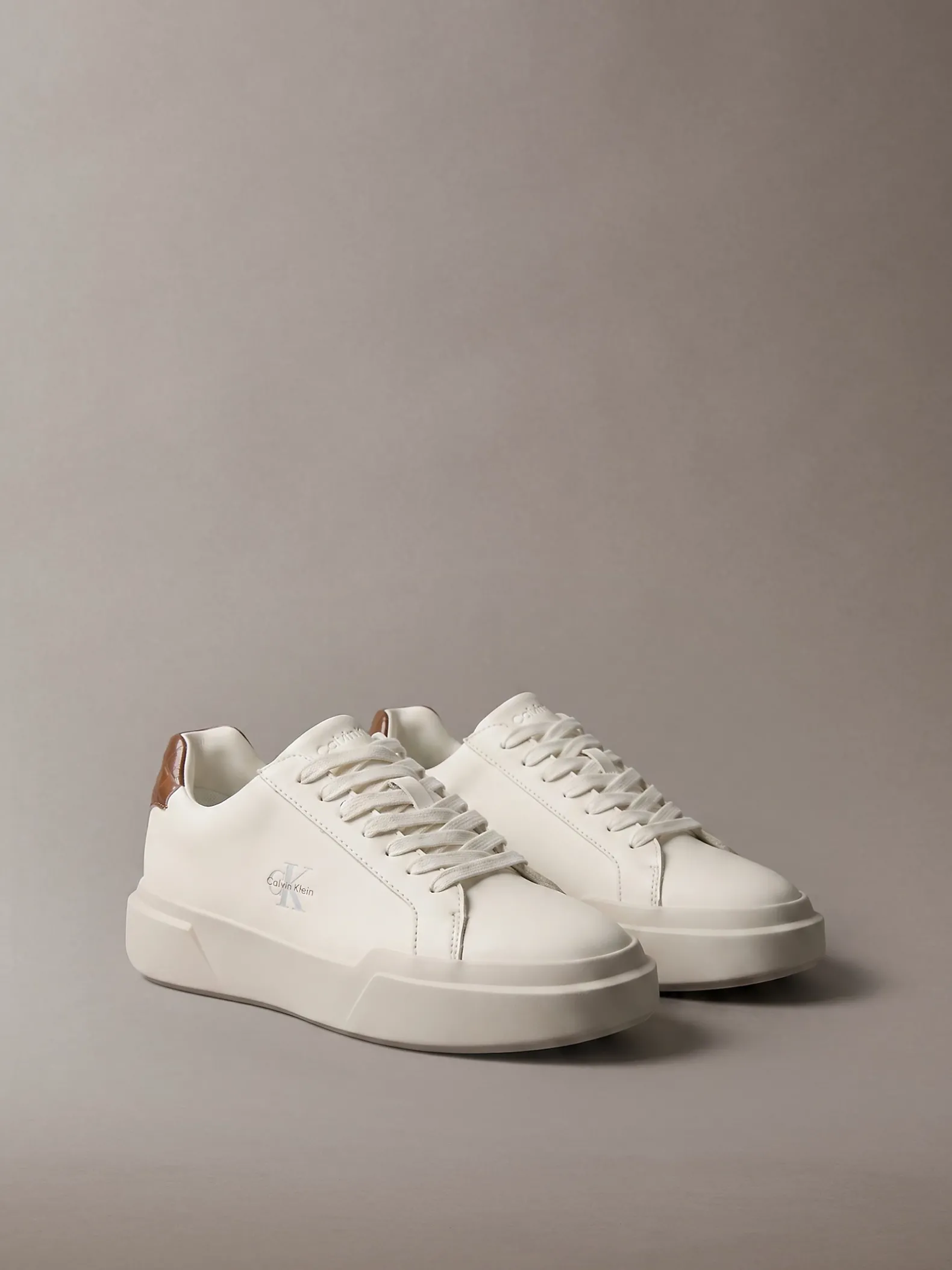 Leren duurzame chunky sneakers met grip