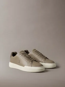 Leren duurzame chunky sneakers met grip