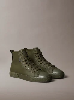 Leren duurzame chunky sneakers met grip
