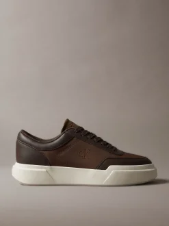 Leren duurzame chunky sneakers met grip