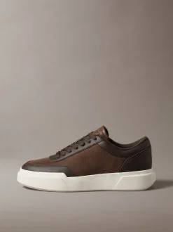 Leren duurzame chunky sneakers met grip