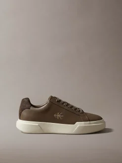 Leren duurzame chunky sneakers met grip