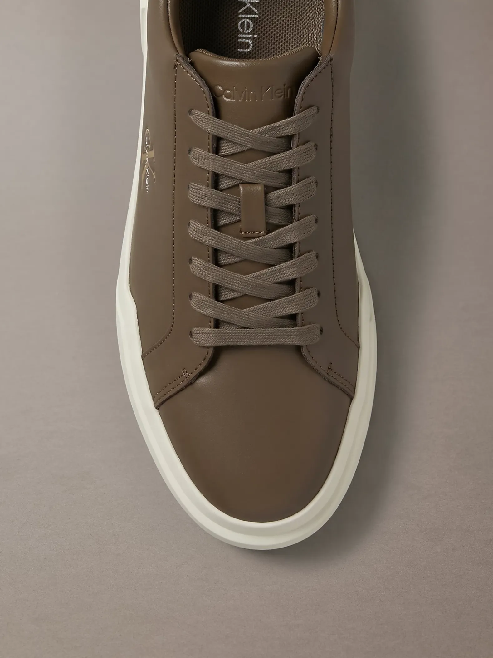 Leren duurzame chunky sneakers met grip