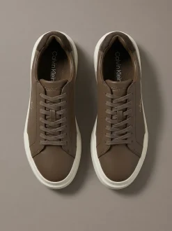 Leren duurzame chunky sneakers met grip