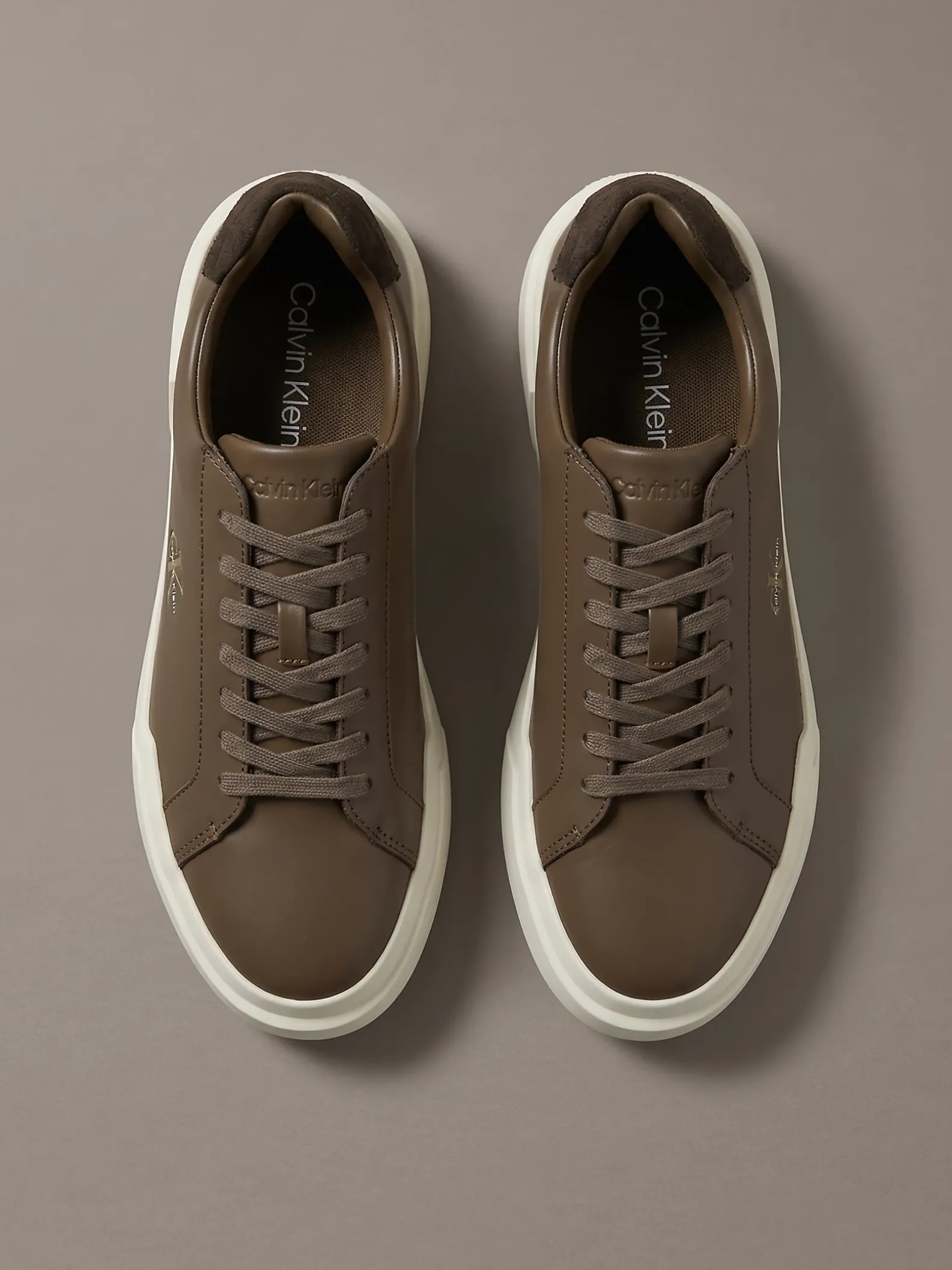 Leren duurzame chunky sneakers met grip