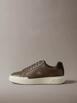 Leren duurzame chunky sneakers met grip