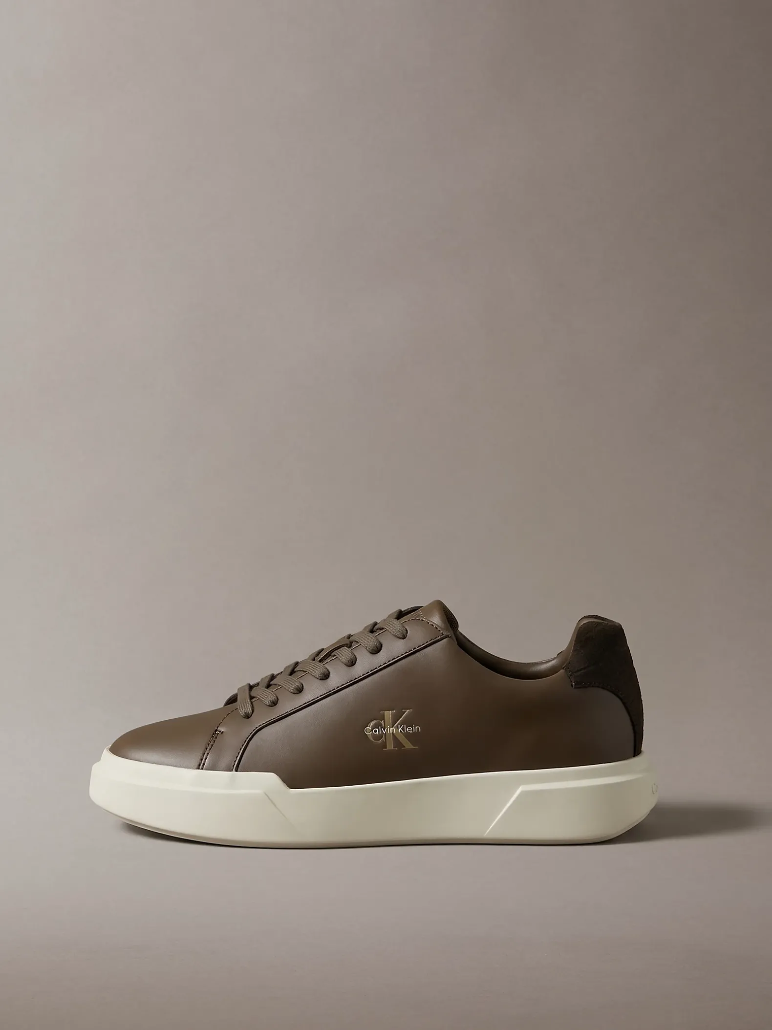 Leren duurzame chunky sneakers met grip