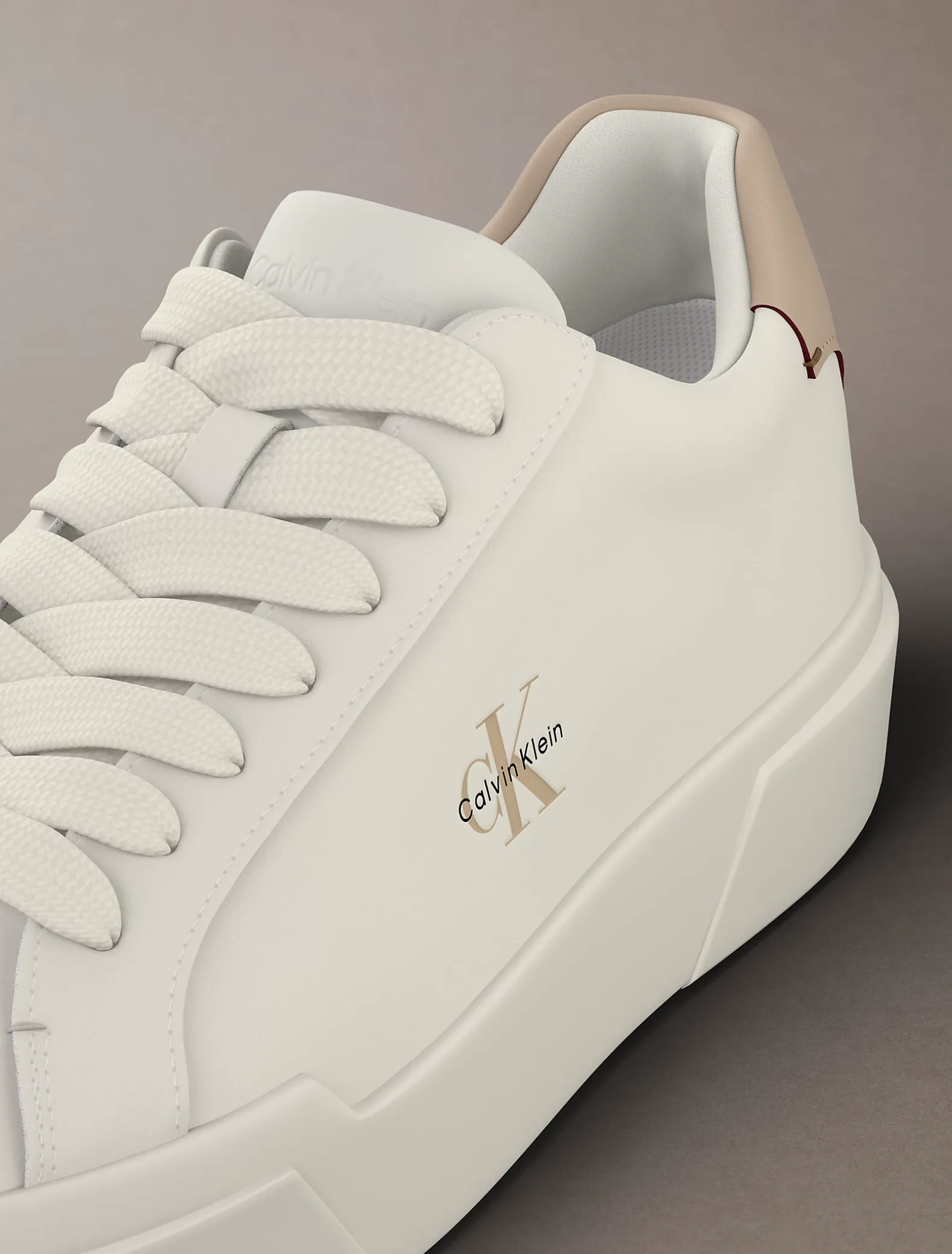 Leren duurzame chunky sneakers met grip