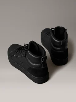 Leren high-top sneakers met rits