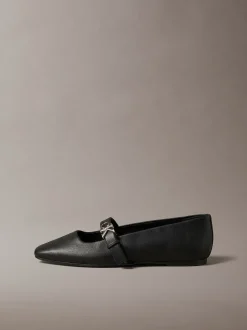 Leren Mary Jane ballerina's