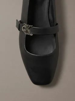 Leren Mary Jane ballerina's