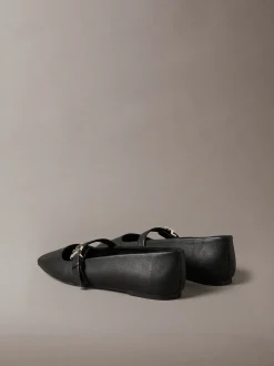 Leren Mary Jane ballerina's