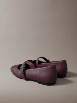 Leren Mary Jane ballerina's