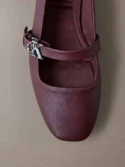 Leren Mary Jane ballerina's