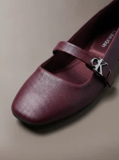 Leren Mary Jane ballerina's