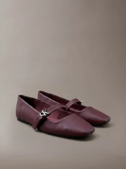 Leren Mary Jane ballerina's