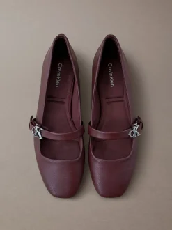 Leren Mary Jane ballerina's