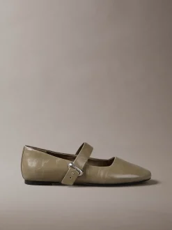 Leren Mary Jane ballerina's