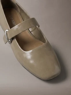 Leren Mary Jane ballerina's