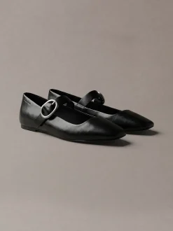 Leren Mary Jane ballerina's