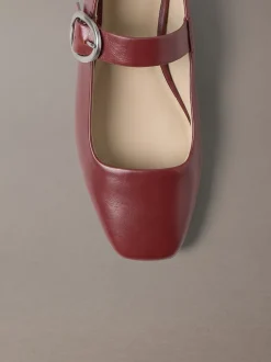 Leren Mary Jane ballerina's