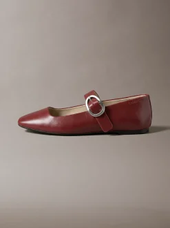 Leren Mary Jane ballerina's