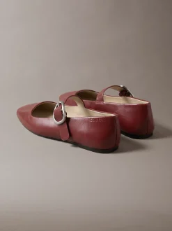 Leren Mary Jane ballerina's