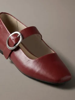 Leren Mary Jane ballerina's