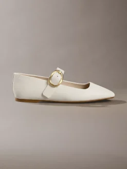 Leren Mary Jane ballerina's