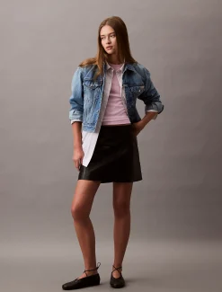 Leren minirok