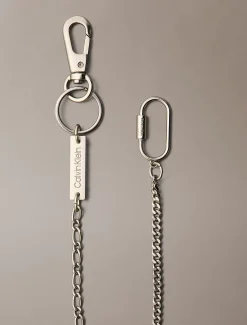 Leren monologo pashouder met ketting