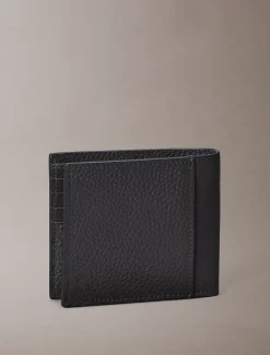 Leren RFID folie billfold portemonnee met logo