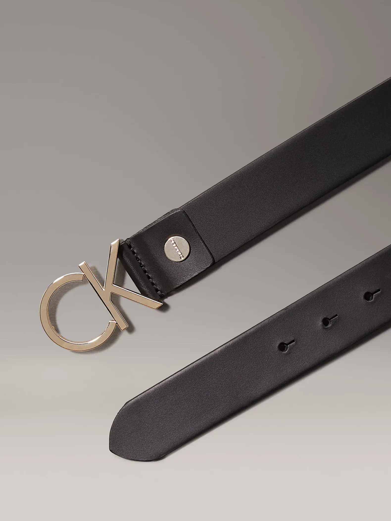 Leren riem met logo