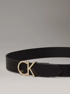 Leren riem met logo