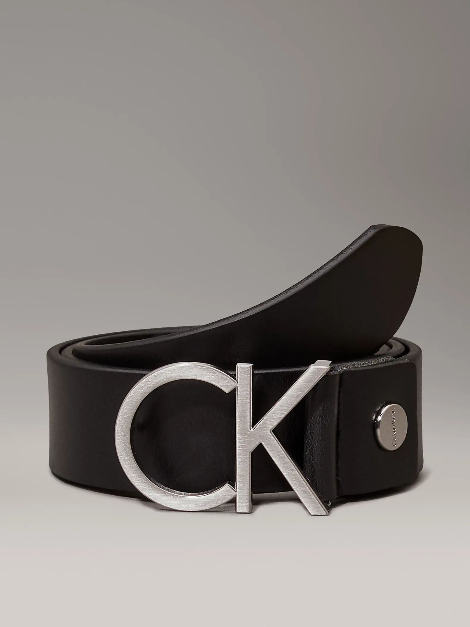 Leren riem met logo