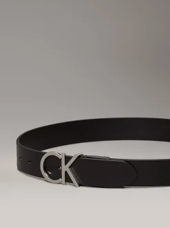Leren riem met logo