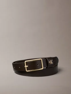 Leren riem met monogram hardware