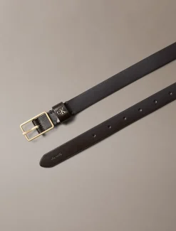 Leren riem met monogram hardware