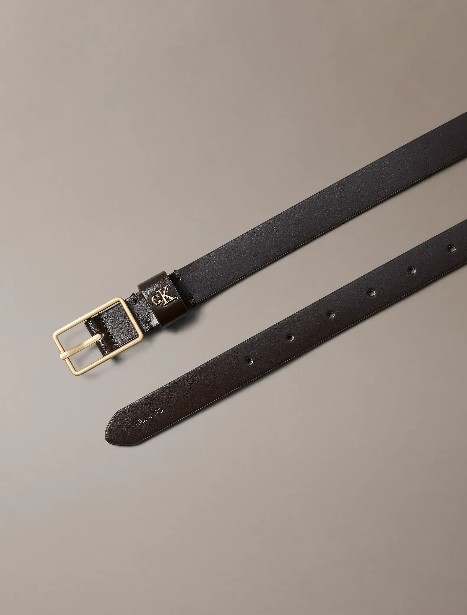 Leren riem met monogram hardware