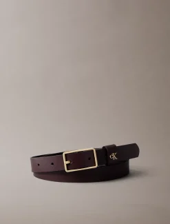 Leren riem met monogram hardware