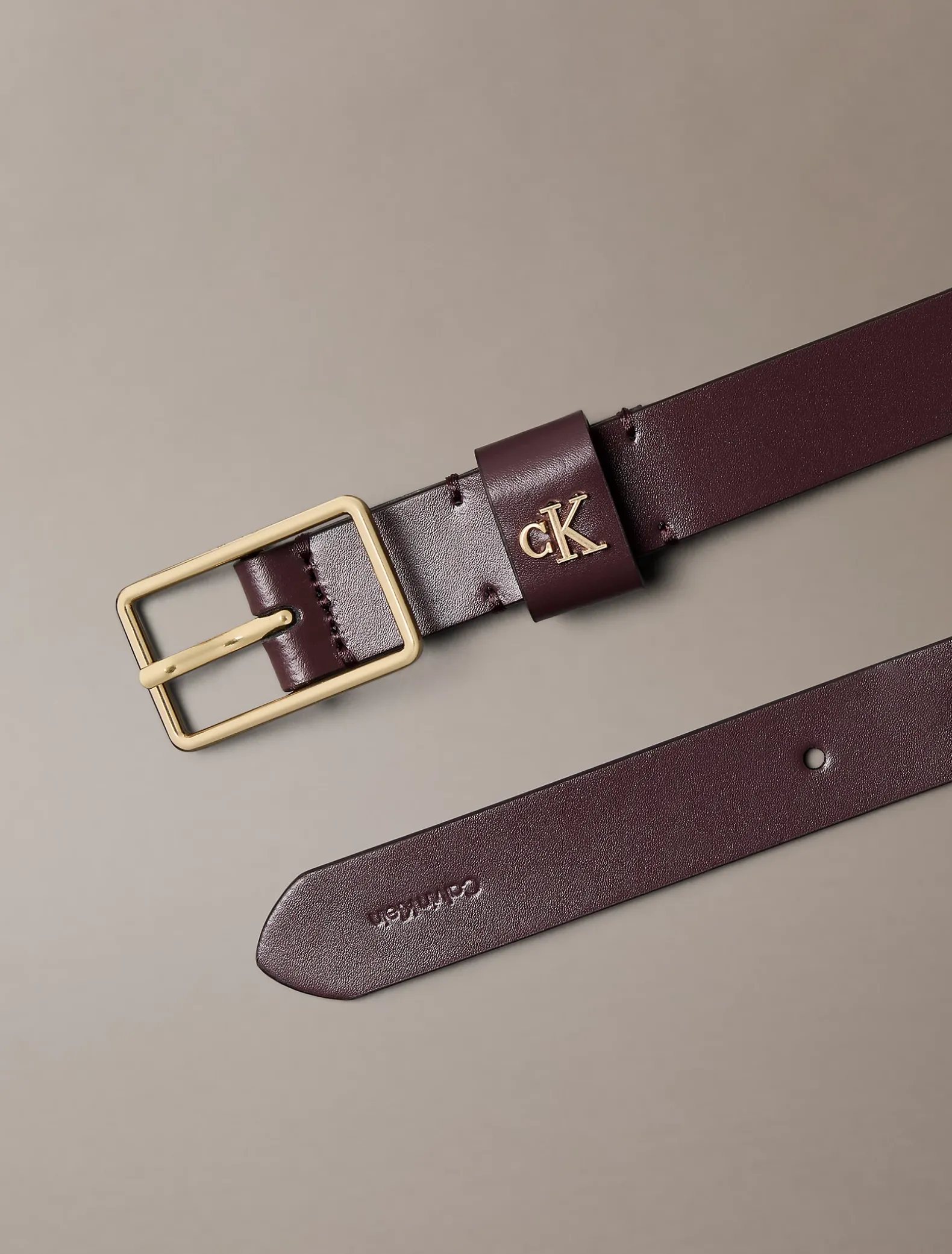 Leren riem met monogram hardware