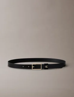 Leren riem met monogram hardware