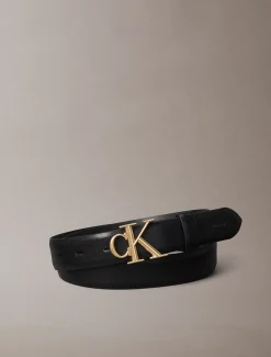 Leren riem met monogram logo