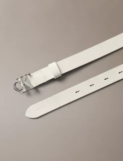 Leren riem met monogram logo