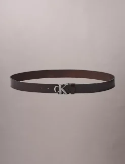 Leren riem met monogram logo