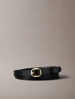 Leren riem met ronde gesp